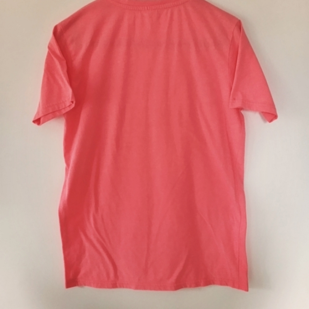 Men's St. Kitts Neon Light Coral T Shirt Size S - Picture 2 of 4